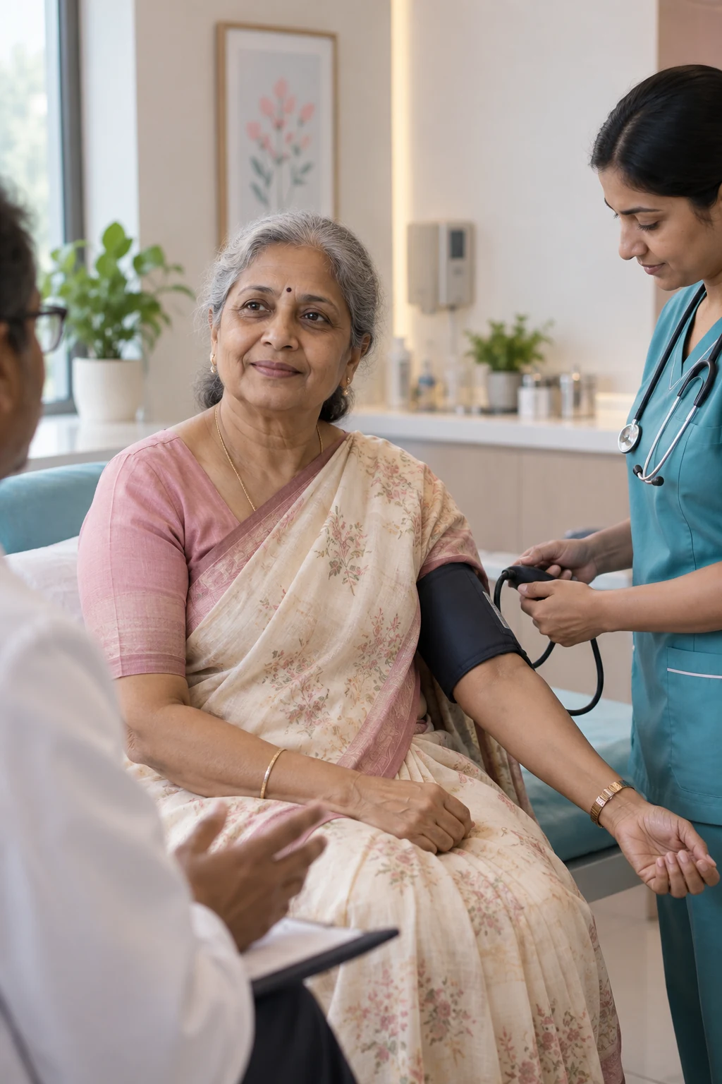 Representative preventive health consultation in an Indian clinic